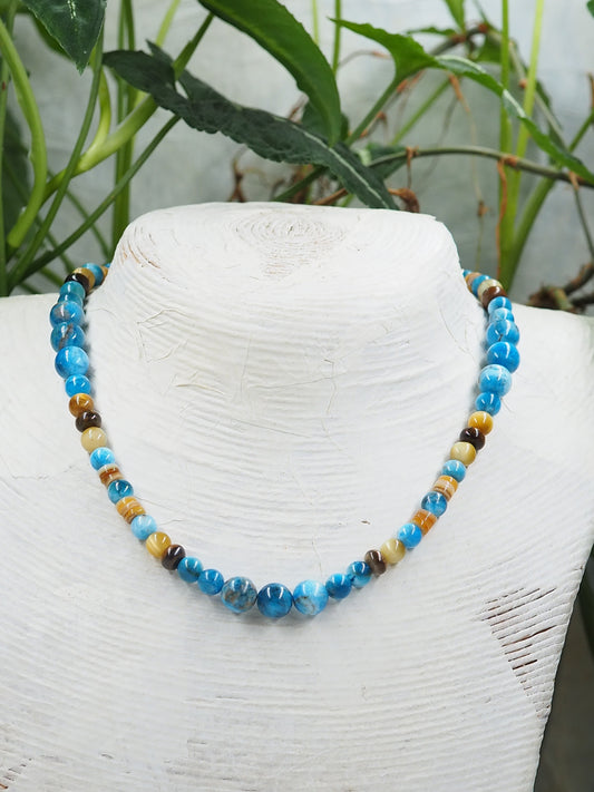 Apatite & Golden Blue Tigers Eye Choker OOAK