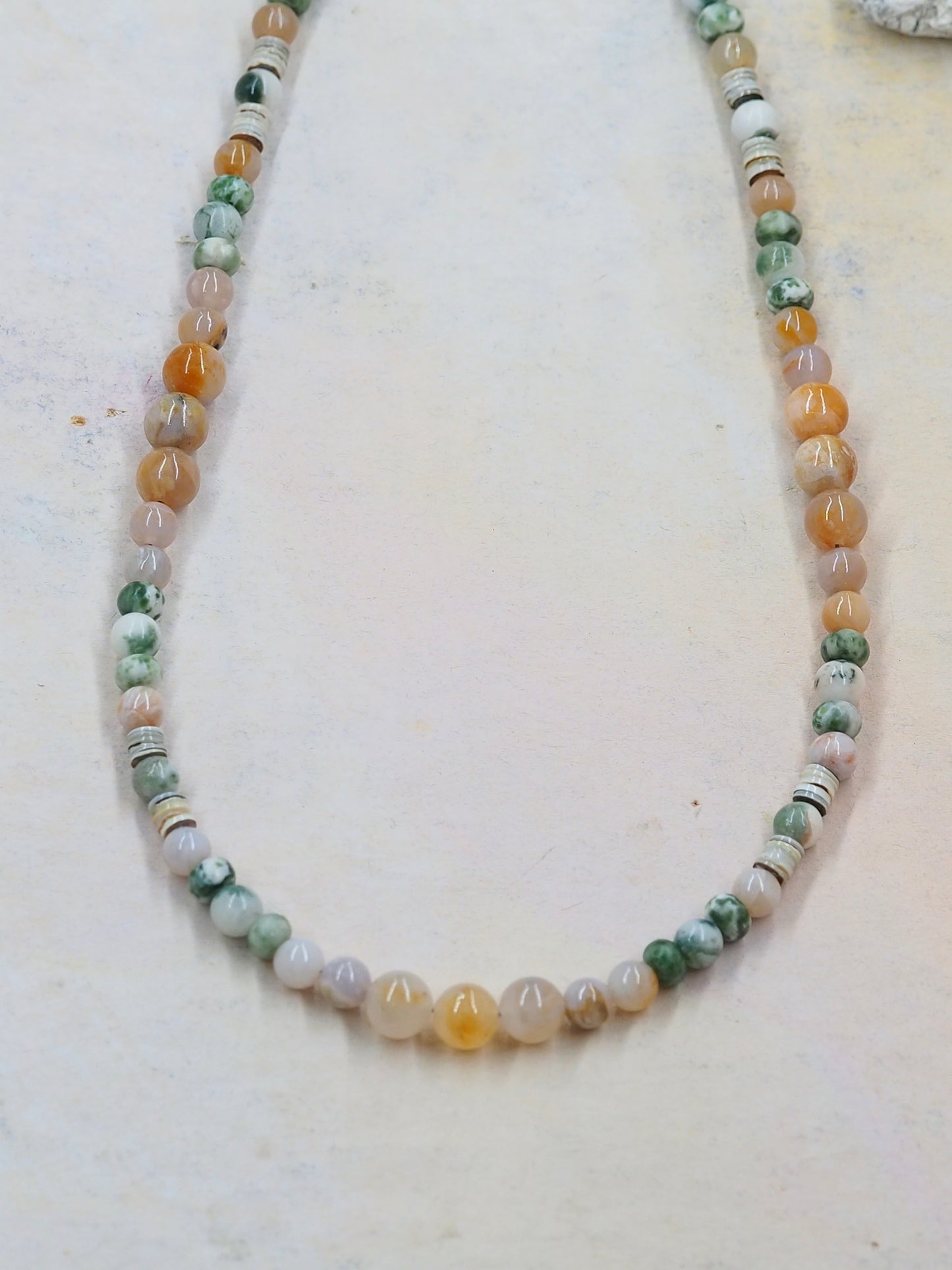 Australian Agate and Tree Agate Hand Strung Necklace