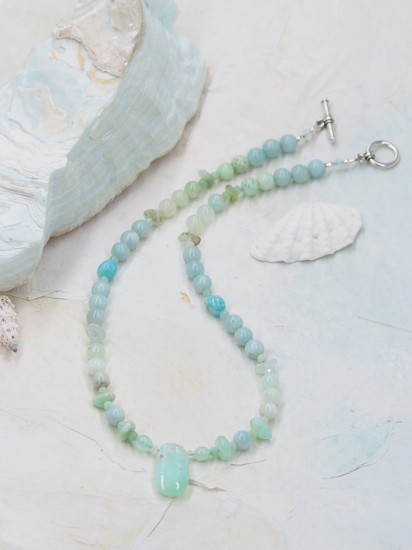 Mint Chrysoprase and Amazonite Necklace
