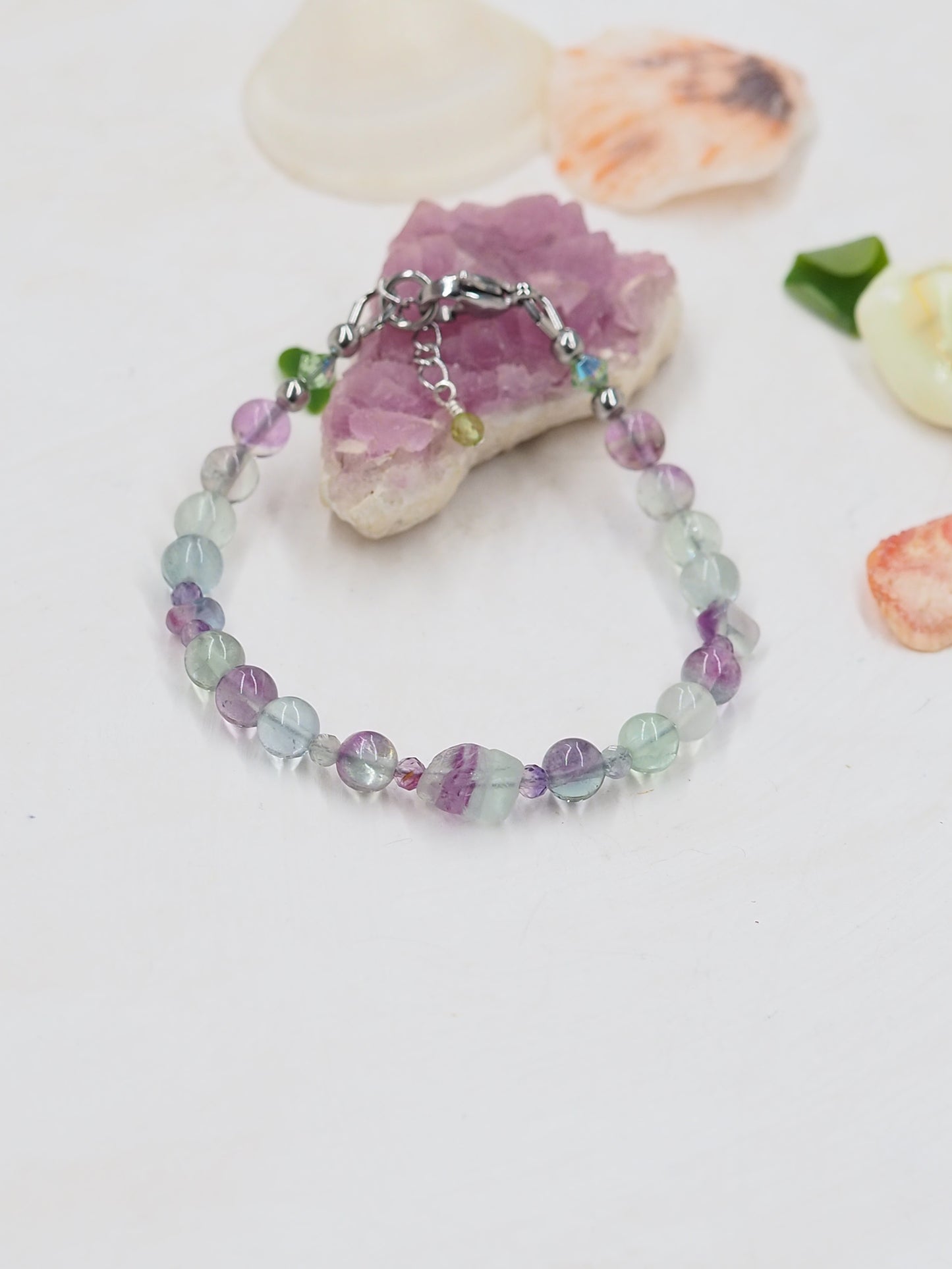 Rainbow Fluorite Slender Bracelet