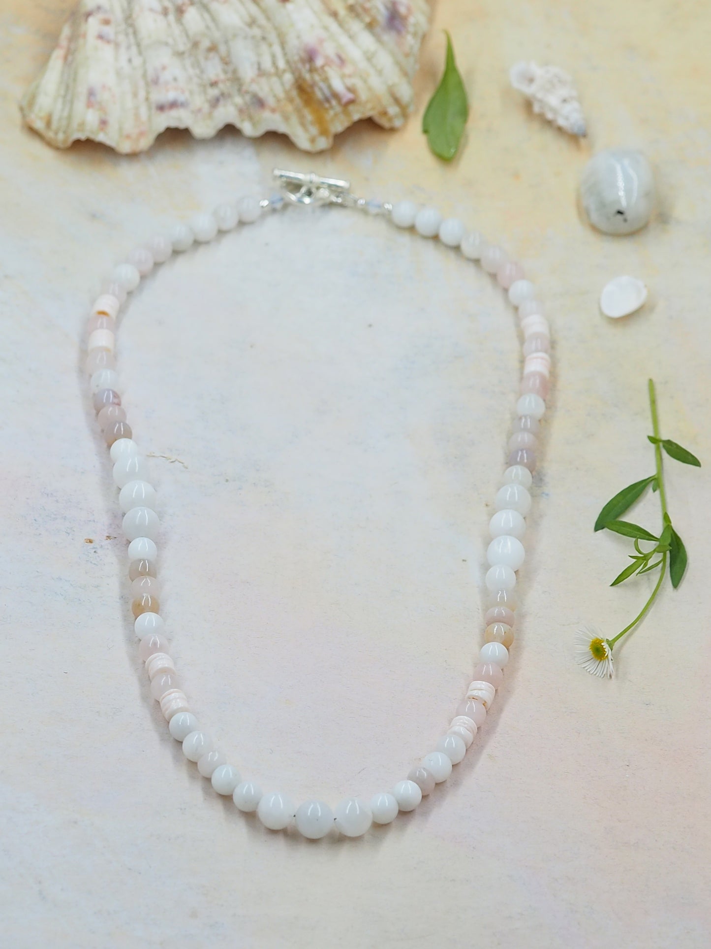 Moonstone, Australian Agate & Rose Quartz Necklace