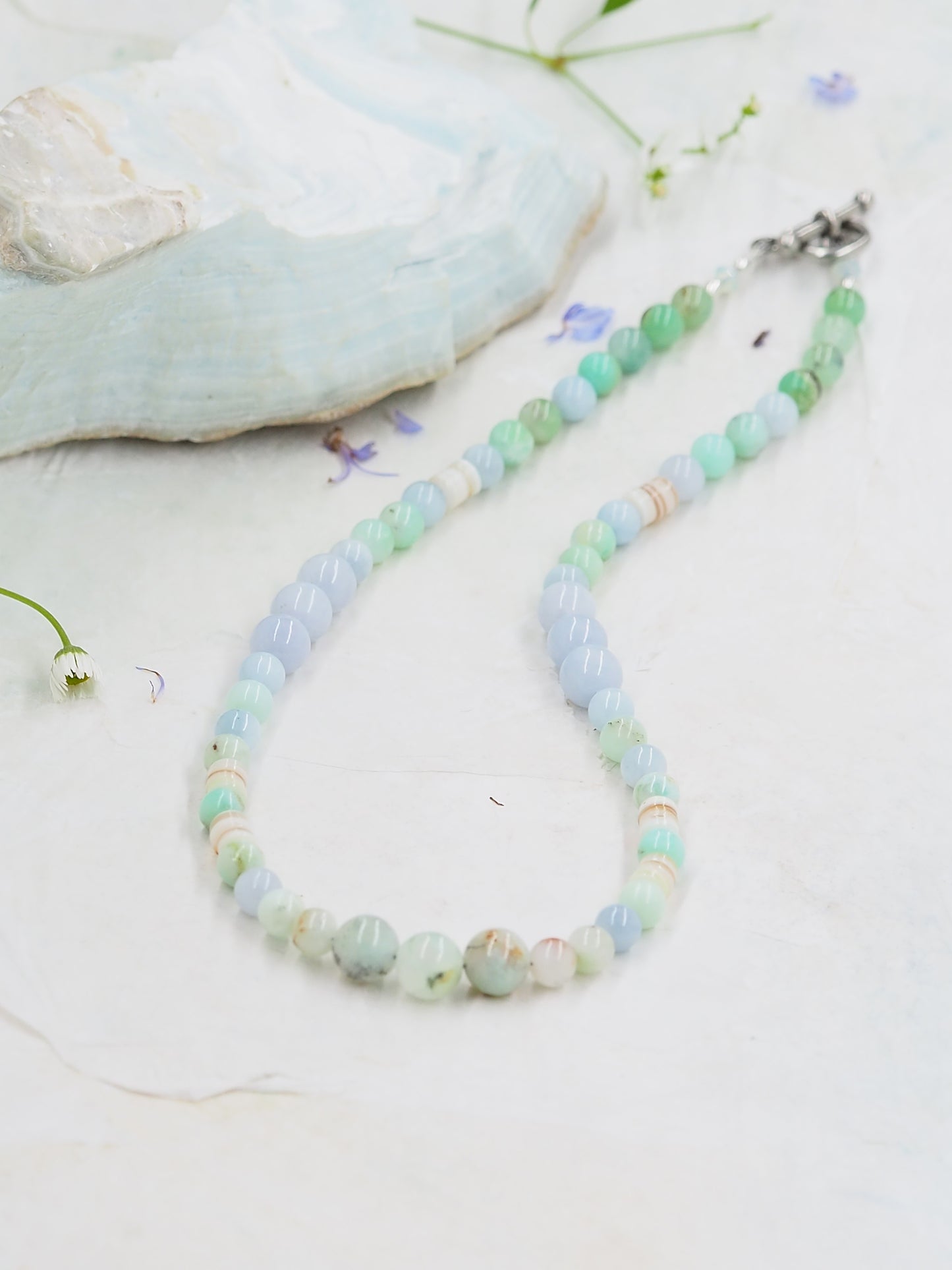 Australian Chrysoprase & Aquamarine Choker