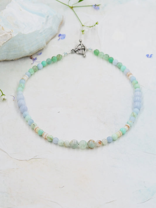 Australian Chrysoprase & Aquamarine Choker