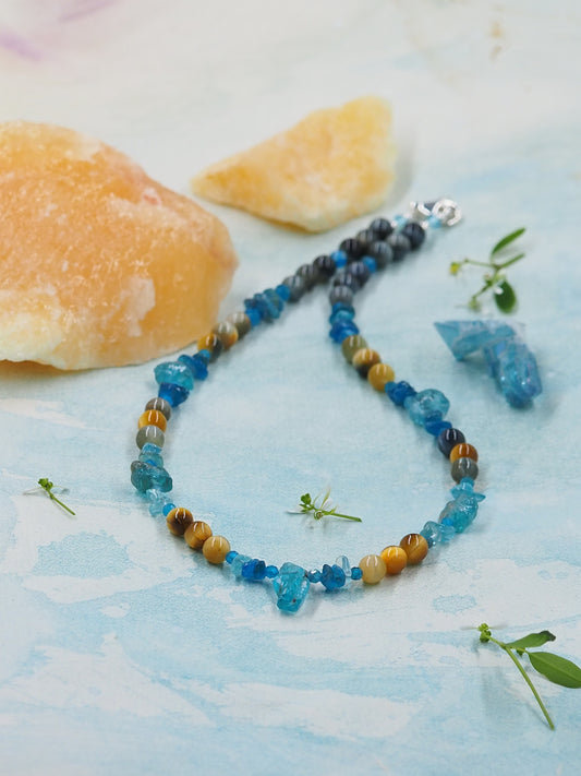 Apatite & Golden Blue Tigers Eye Choker OOAK