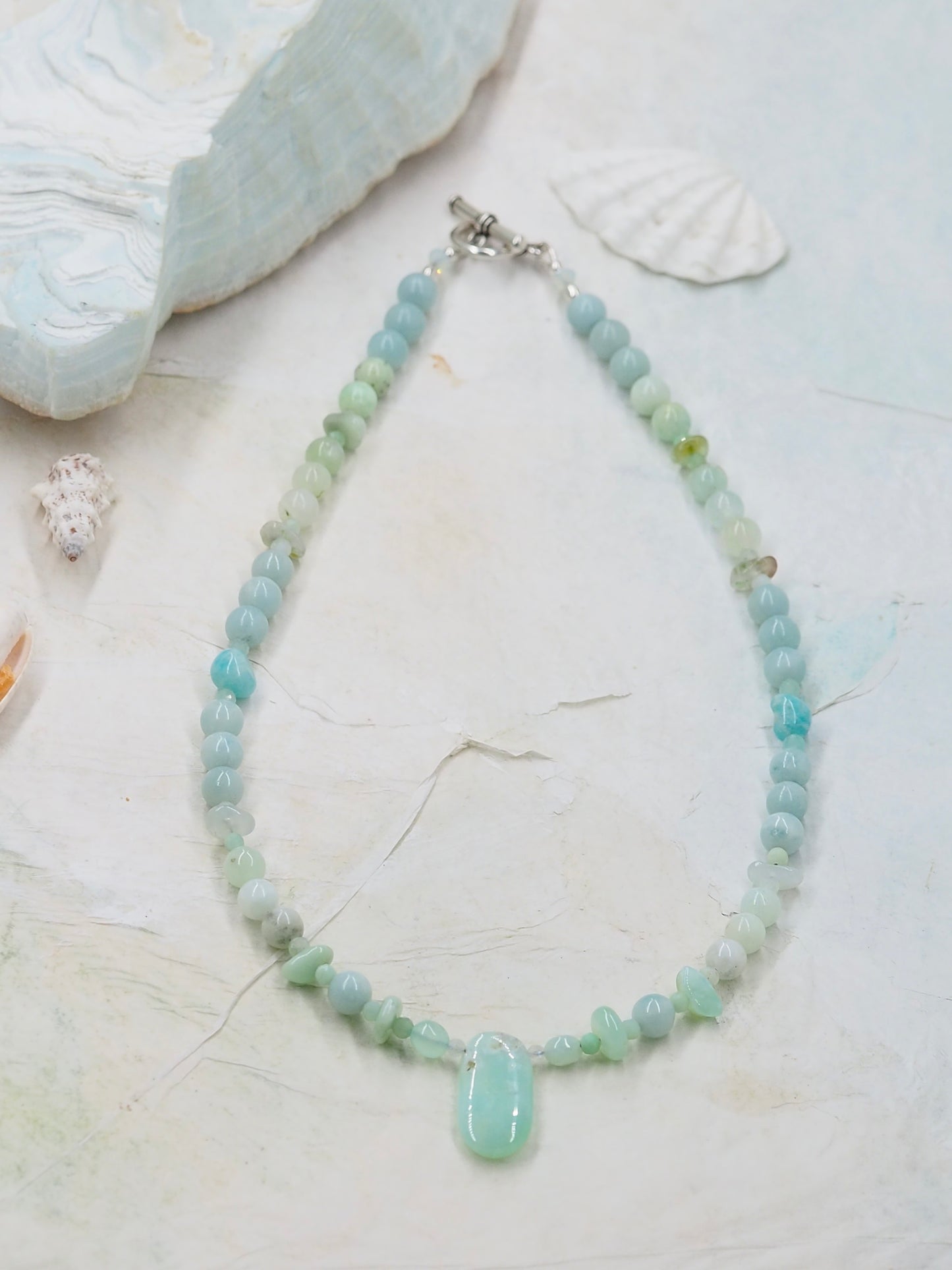 Mint Chrysoprase and Amazonite Necklace