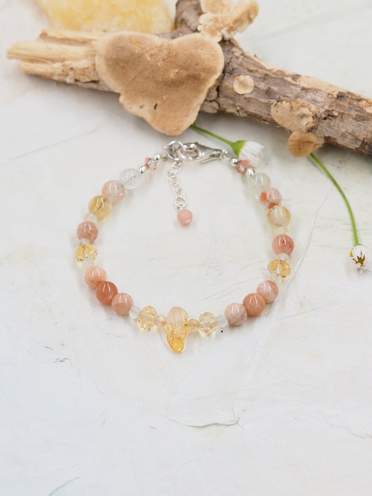 Citrine & Sunstone Slender Bracelet