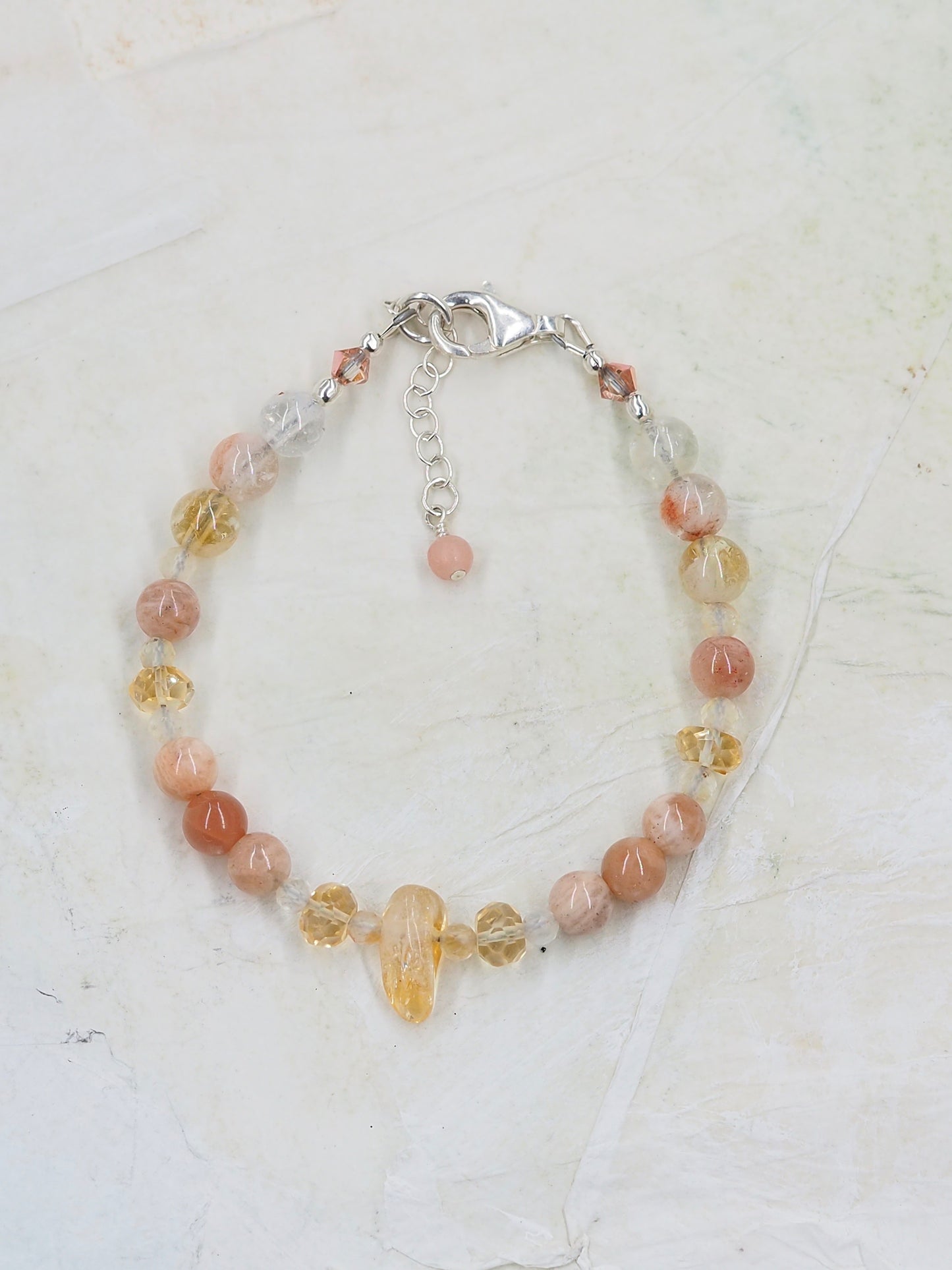 Citrine & Sunstone Slender Bracelet