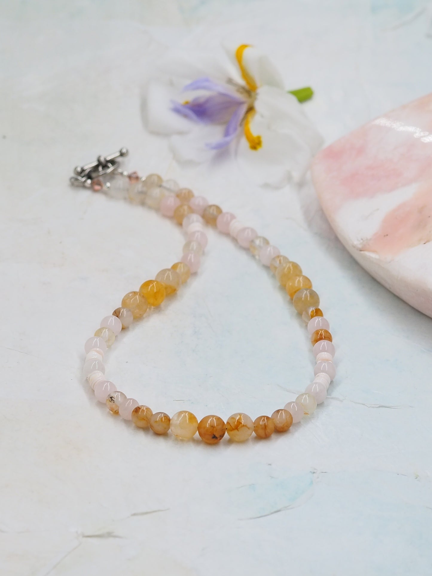 Golden Healer and Rose Quartz