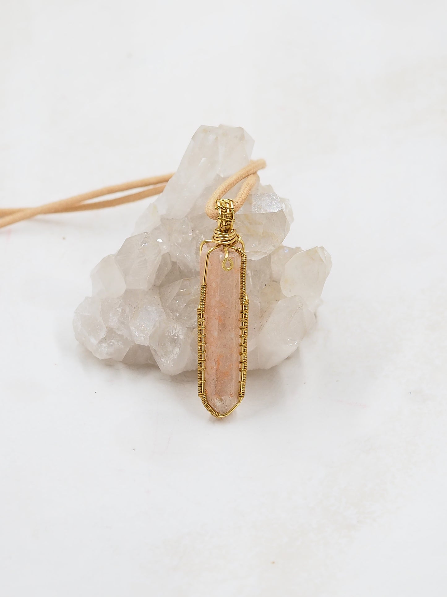 Tangerine Quartz Pendant