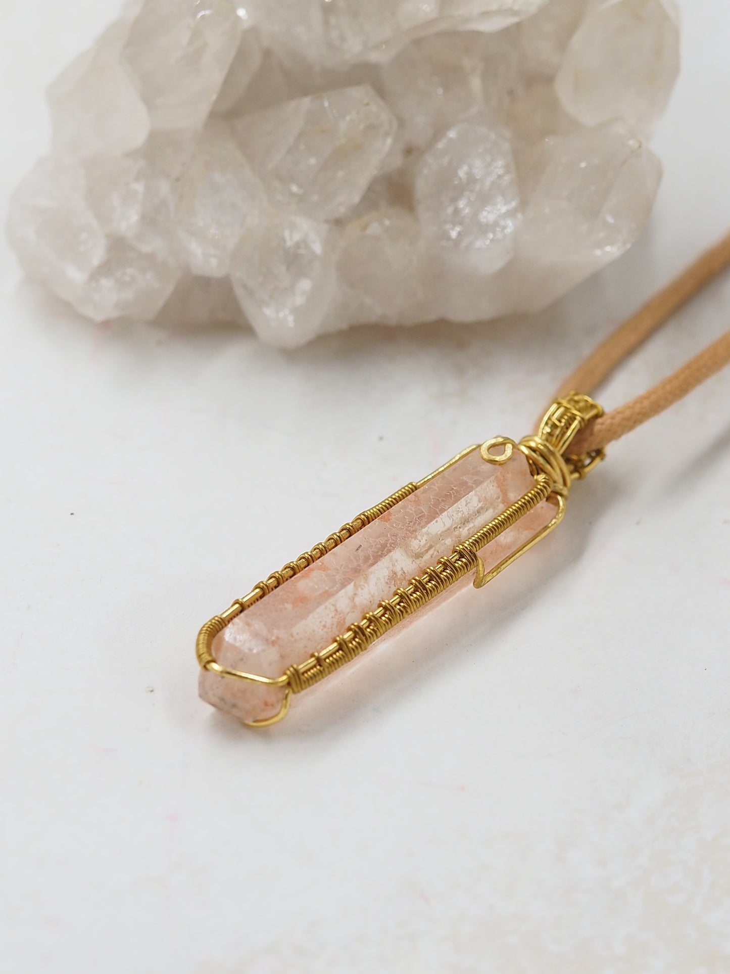 Tangerine Quartz Pendant