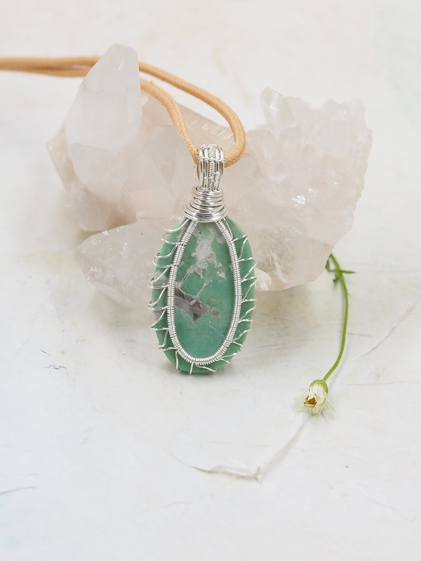 Australian Variscite & Sterling Silver Pendant