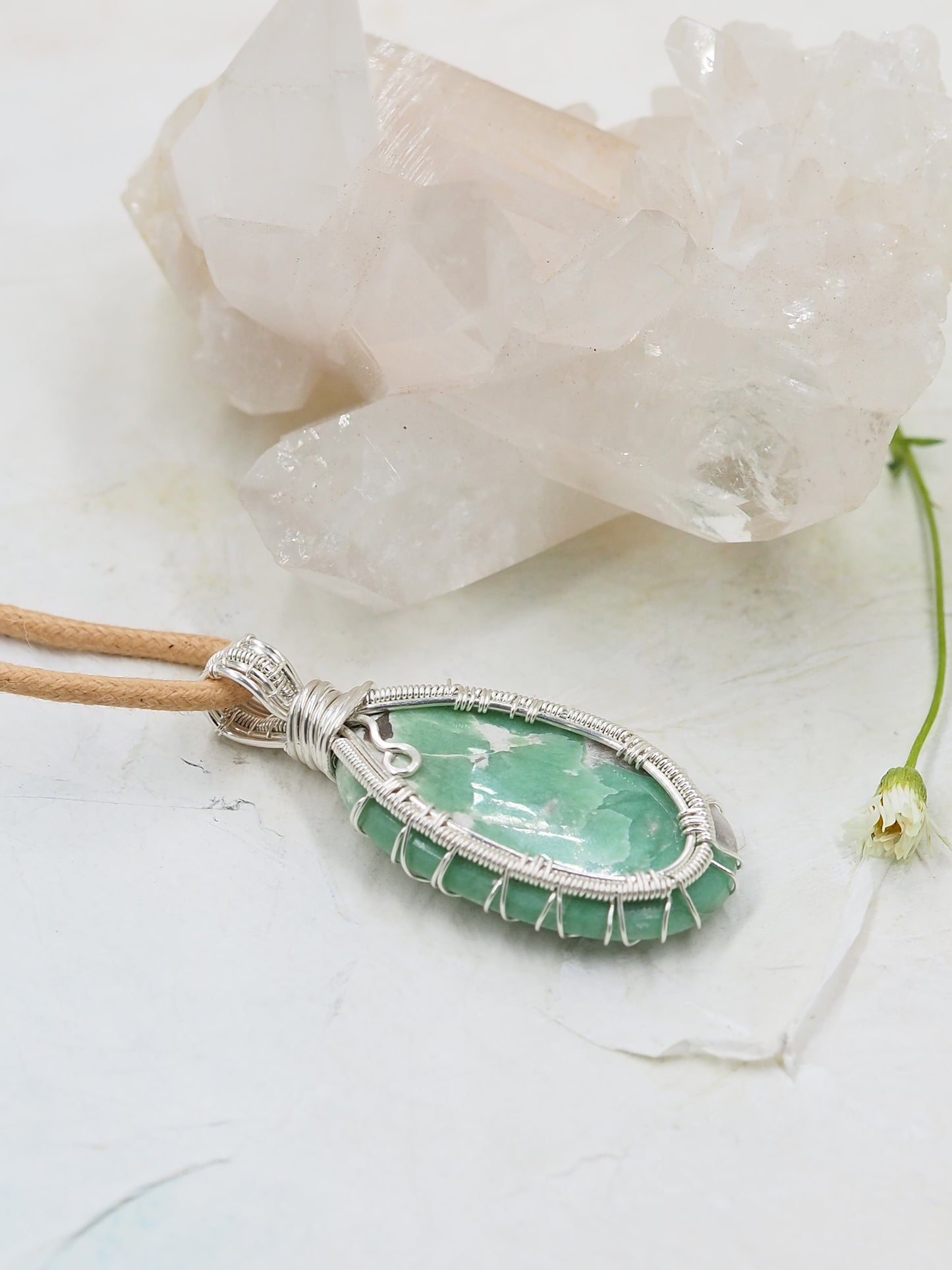 Australian Variscite & Sterling Silver Pendant