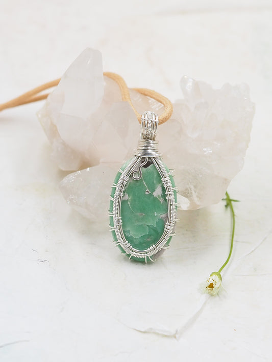 Australian Variscite & Sterling Silver Pendant